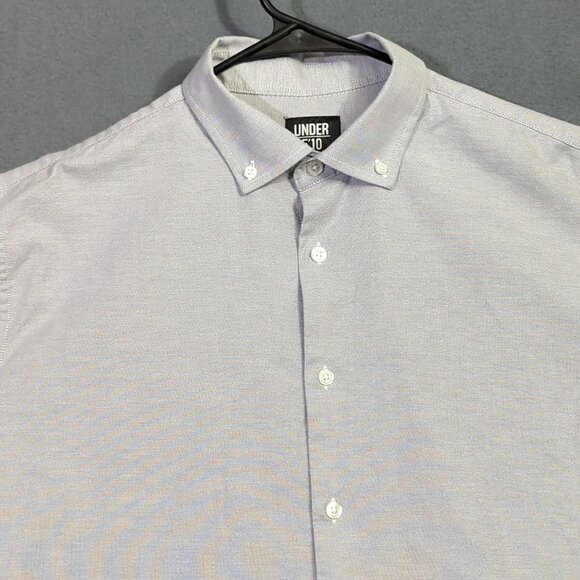 Under 5'10 Shirt Men's L Gray  Long Sleeve Oxford Button Down - Picture 3 of 10